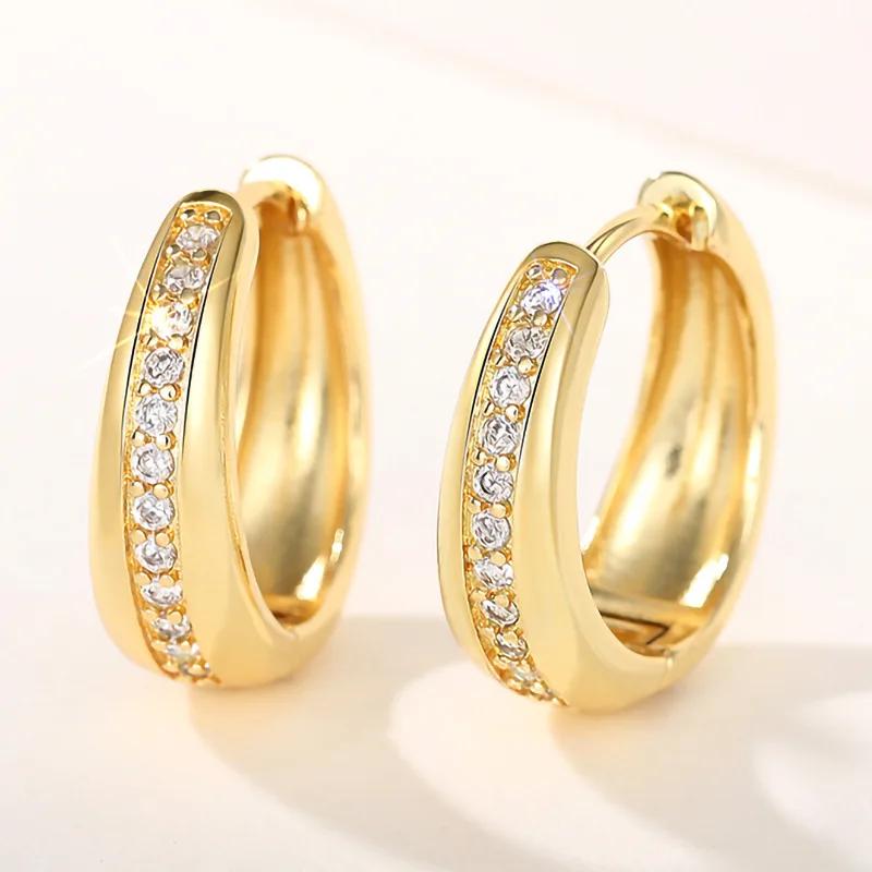 Exquisite Sweet Cool Street Pography With Zircon Inlaid Women'S Ear Buckle Shining Sweet Fashion Simple Accessories