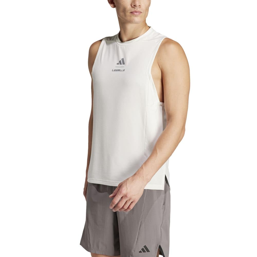 Adidas Les Mills Graphic Tank Top JRS33 Chalk White XL Men's (IX7978)