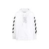 Dipping Arrow Print Hoodie White Men Streetwear OMBB057R20E300050110