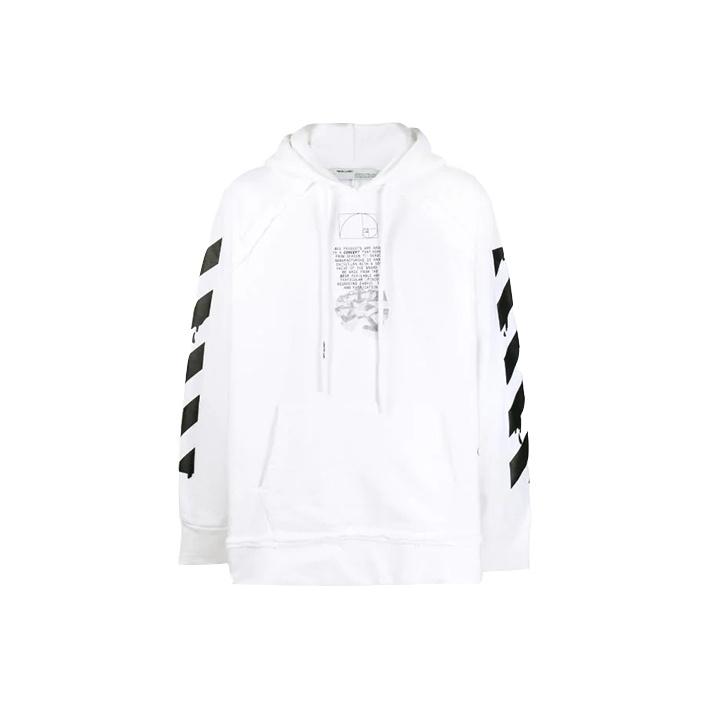 

OFF-WHITE Толстовка с принтом Dipping Arrow, белая мужская уличная одежда OMBB057R20E300050110 S