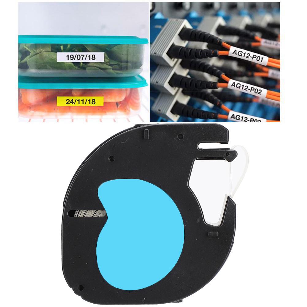 Label Tape Ribbon for  Sticker Office Supplies LT‑12mm Black On Transparent 12267)