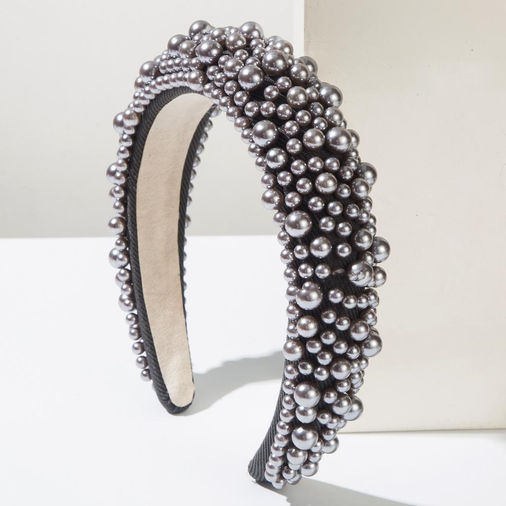 Hairband Sponge Hair Accessory for Women, Handmade with Sequins, in Multiple Colors, Wide-edge Headband