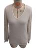 Spring Elegant Women's Solid Color V-neck Lace Splicing Long-sleeved T-shirt Tops Women Versatile Closet Essential Fashion Items Shirt