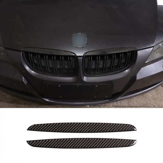 Carbon Fiber Front Grille Decoration Sticker trim For BMW 3 Series E90 05-12