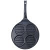 Granite grill pan for burgers and eggs, 4 holes, GRANDE, 26.5 cm