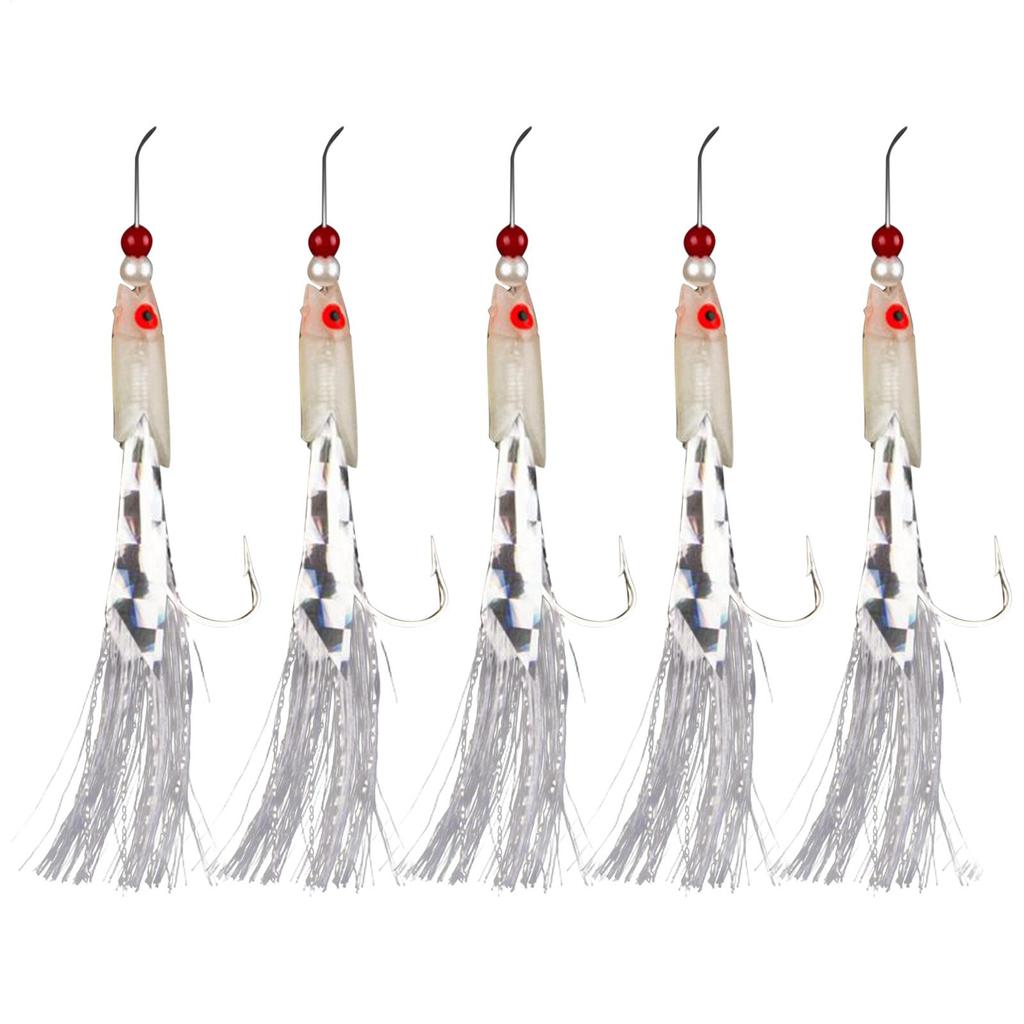Fish Lures For Bass 5X Luminous Lures For Bass Fish Angling Gear Swimbait Feathers Realistic Tackle For Beginners Professionals