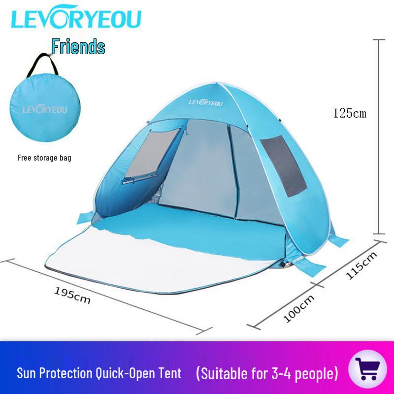 Maitebao Faltbares wasserdichtes Campingzelt für Outdoor-Sommer- und Strandaktivitäten