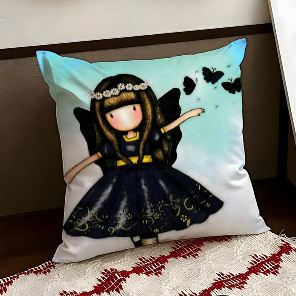 Cartoon SSantoro Gorjuss Cushion Cover Reversible Soft Durable Pillow Cover Home  Car MultiScene Use for Daily Comfort