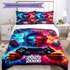 3pcs Custom Name Cyberpunk Future Bedding Set Printed Bedding Set Duvet Cover Closure Includes 1 Duvet Cover & 2 Pillowcases Bedroom Decor