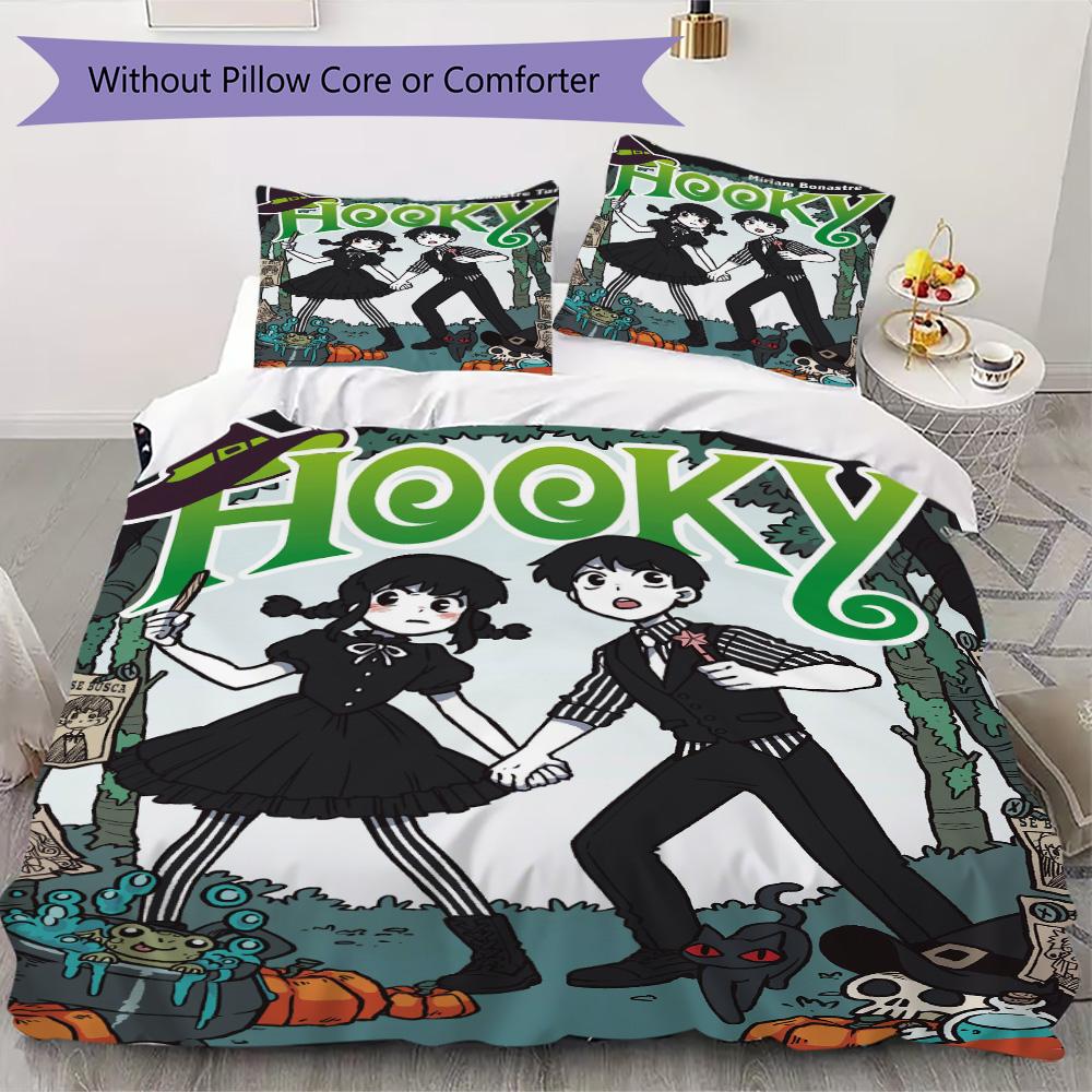 Hooky Tomo Pattern Bedding,Quilt Set Quilt Cover Pillowcase Home Birthday Gift (1*duvet cover+2*pillowcase,without core)ASJT261020062