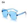 Costume Transparent Candy Color Sunglasses for Women Glasses Rimless Square Sunglasses High Quality High Quality