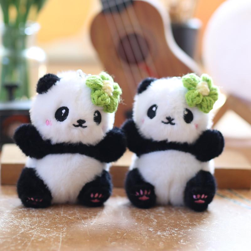 Toy Plush Panda Keychain Lightweight Filling School Travel Decoration Backpack