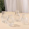 10PCS/SET Crystal Clear Mini Glass Vase Retro Relief Transparent Vase Flower Vase  Hydroponics Plant