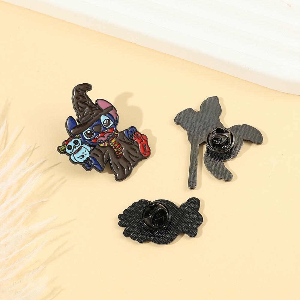 Cute Stitch Series Brooch, European and American Animation Cute Metal Badge, Backpack Jewelry