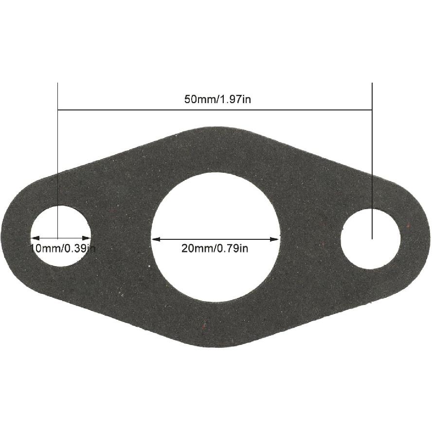 Tyenaza 10Pcs Turbo Gasket, Turbo Oil Drain Return Gasket Excellent Sealing Paper High Toughness Oil Drain Gaskets for T3 T4 Turbocharger