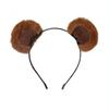 Braunbär Ohren Niedliches Stirnband Flauschiges Grizzly Haarband Tierohren Kopfschmuck für Make-up Gesicht Waschen Party Halloween Geschenk