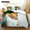 Cat Duvet Cover Collection Cat Lover Gifts Bedding For Women Cute Kitten Pattern Bedroom Decor Twin Double Queen King Size Quilt Cover