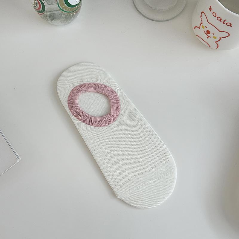 Ice Cream Boat Socks ~ Sweet And Cute Heel Socks Simple Candy Color Breathable Sweat-Absorbing Invisible Socks