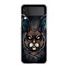 Phone Cover For Samsung Galaxy Z Flip 6 5 4 Case Transparent For Samsung Z Flip 3 Hard PC Foldable Shell Cute Graffiti Rabbit