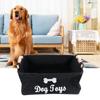 Felt Pet Toy Bin Box Cartoon Pattern Foldable Pet Toy Organizer Dog Toy Storage Basket  Clothing