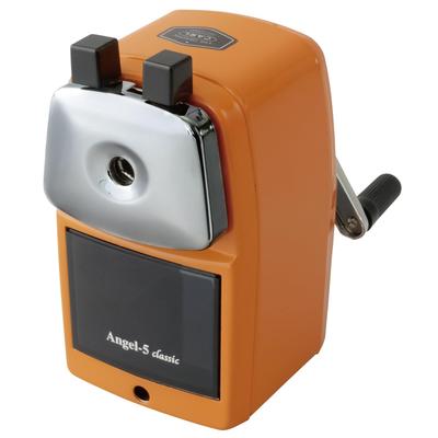Carl Manufacturing Angel 5 Classic Desktop Manual Pencil Co., Ltd. Sharpener, Steel, Orange, A5CL-O