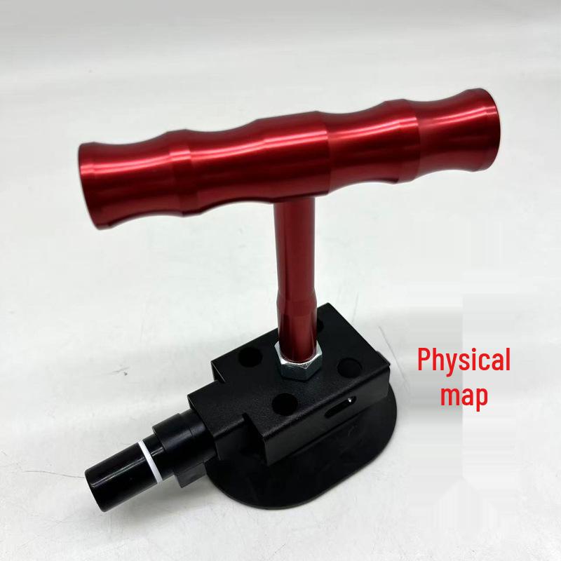 Oval Suction Cup Car Dent Puller Tool Red T-handle + Oval Suction Cup
