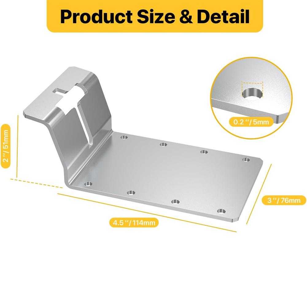 6Pc T-Post Brackets Sign/Camera Mount