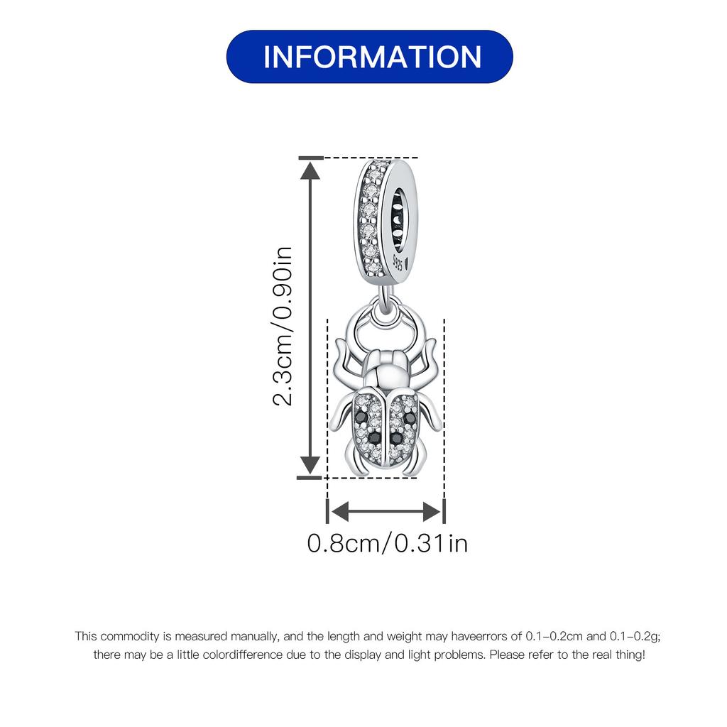 Authentic copper Charm Bead Charms Luxury Beetle Animal Pendant Bead Charms Compatible With Bracelets Diy Women Making Delicate Gift