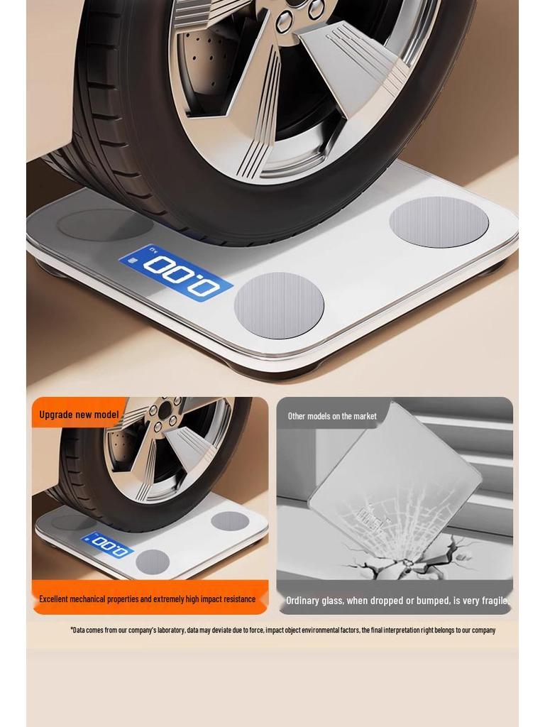 Rechargeable Smart Body Fat Scale with App Support