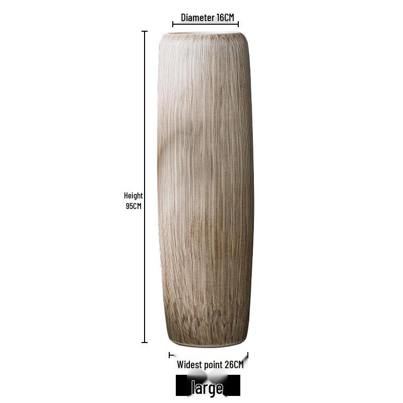 Modern American Large Ceramic Floor Vase for Dry Flowers