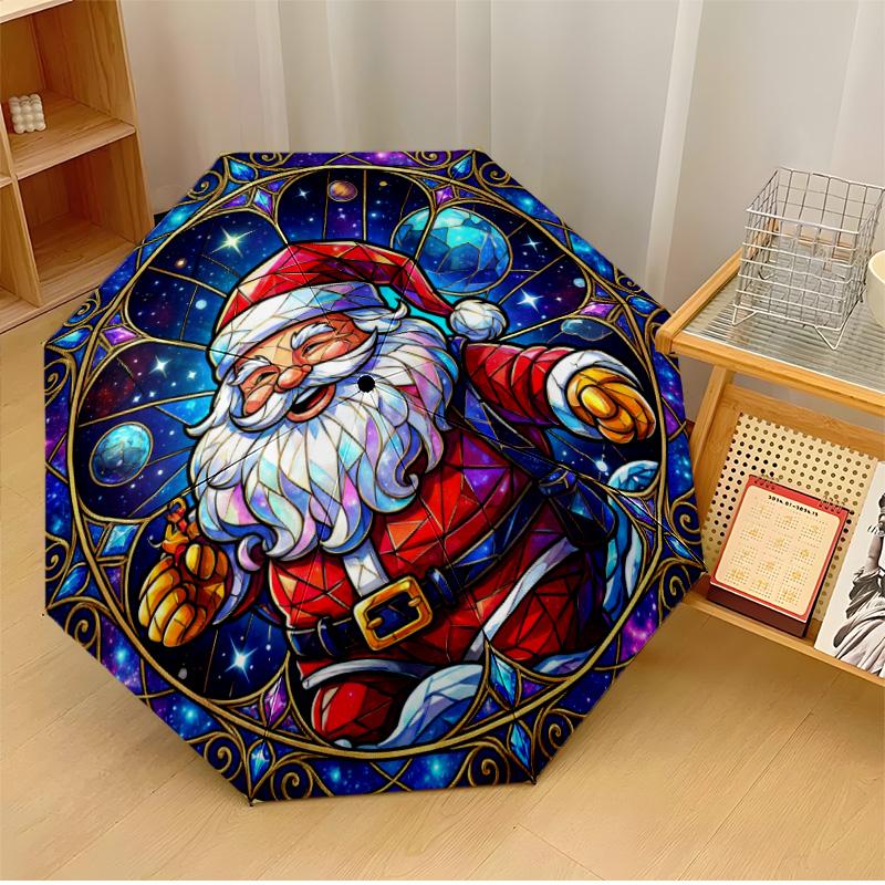 

Snowman Printed umbrella windproof folding umbrella portable sun and rain umbrella suitable for gifting