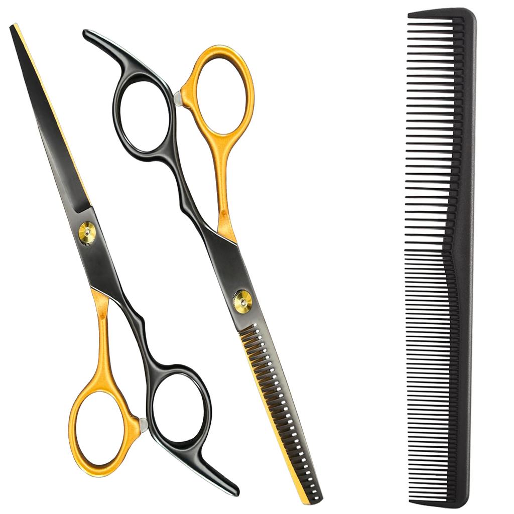Hair Scissors Set,6.5 Inch Hair Cutting Shears/Thinning Scissors,Salon Haircut Kit With Comb,Sharp Blades Hairdressing