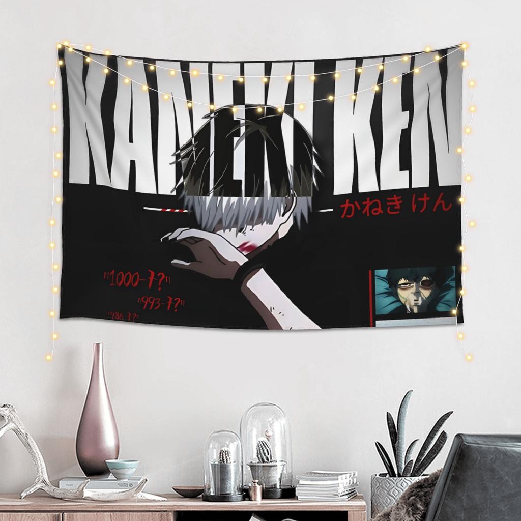 Halloween Tokyo Ghoul Kaneki Cutecore Tapestry Wall Hanging Blanket Tapestry Home Decor Items Wall Decorations