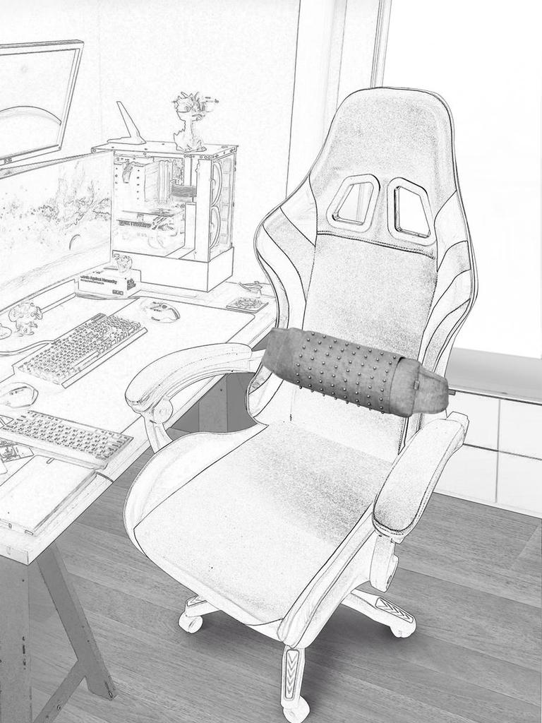 Ekkoseat Poduszka lędźwiowa z nakładką masującą