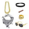 Arabische Kostuums Accessoires Midden-Oosten Woestijn Shemagh Touw Nekketting Dollar Ringen Zonnebril voor Halloween Cosplay