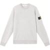 STONE ISLAND SS25 garmentgefärbter Rundhals-Sweatshirt mit Kompass-Aufnäher Unisex Sweatshirt Grau K1S1561000-44S0051-V0061