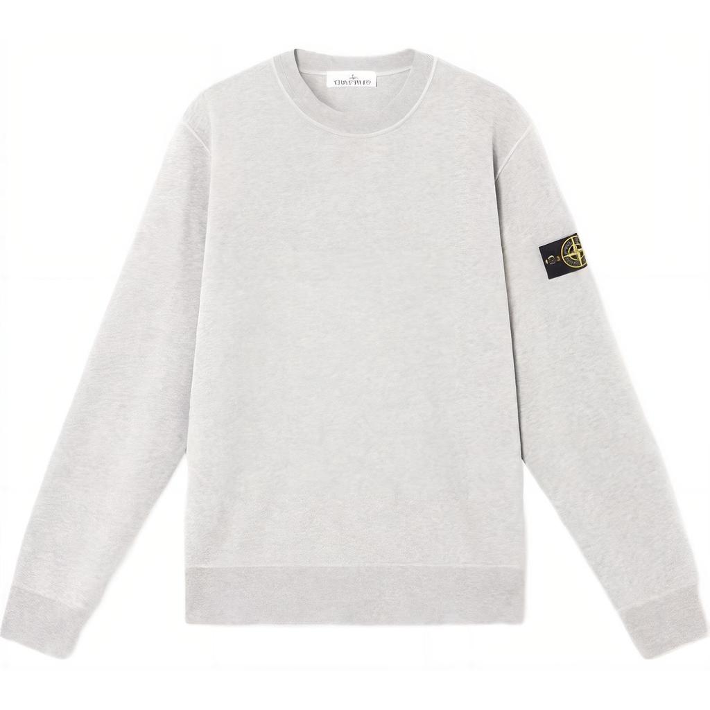 Stone Island SS25 Garment Dyed Crew Sweatshirt With Compass Patch Unisex Sweatshirt Gray K1S1561000-44S0051-V0061