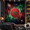 Wall Hanging Tapestry Morocco Football Print Cloth for Living Room Bedroom Home Decor