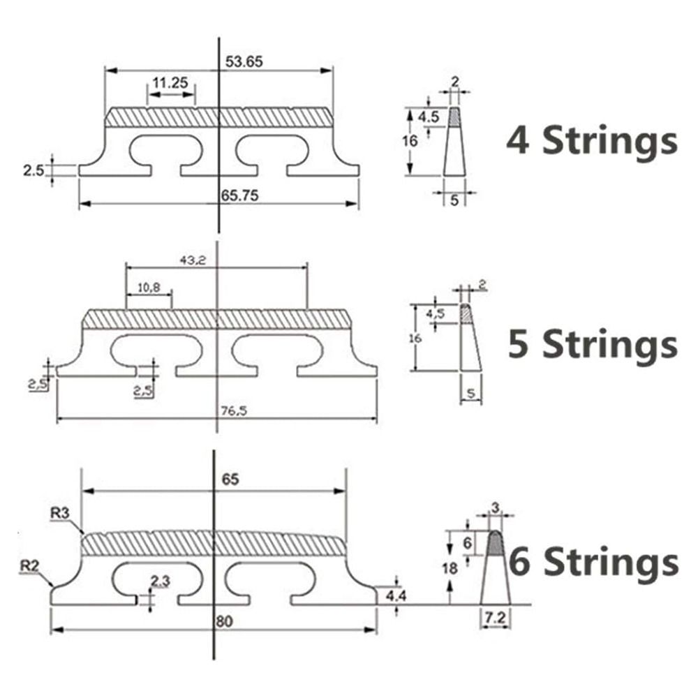 Wooden String Banjo Bridge Instrument Supplies Banjo Accessories Replacement Banjo Bridge Parts