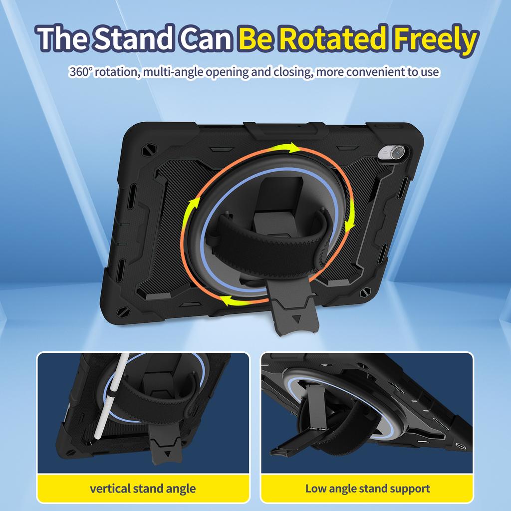 Rugged Case For Huawei MatePad 11.5 2023 Armor Stand Cover Multi-Layers Protection With 360 Rotatable Hand Strap Shockproof Capa