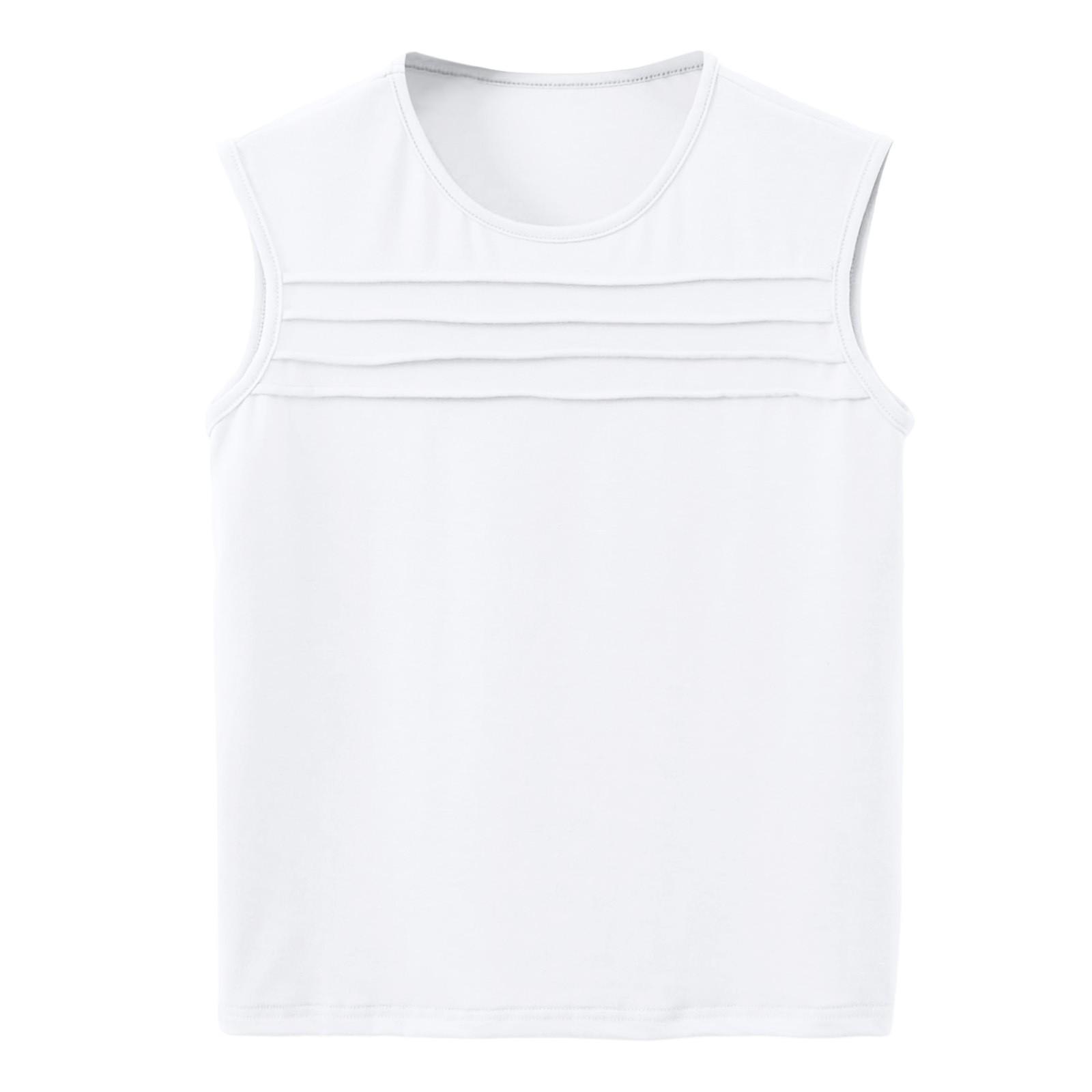 

Летний однотонный детский свободный жилет без рукавов с круглым вырезом, повседневная детская одежда 160 белый