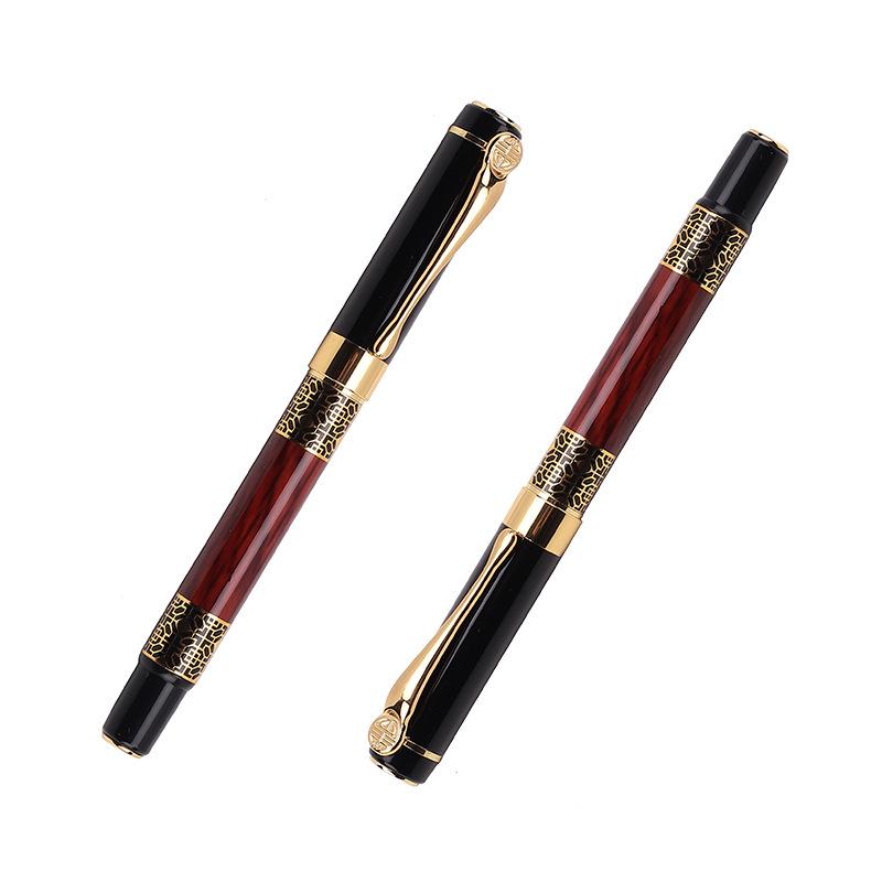 Antique Rosewood-Style Metal Ballpoint Pen – Customizable Logo
