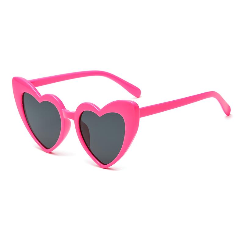 New Heart Shaped Candy Sunglasses Female Punk Cat Eyes Fashion Accessories Large Frame Sparkling Pink Crystal Eyeglasses
