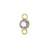 5 pcs/lot 5mm Birthstone Charms with 2 Holes Stainless Steel Crystal Pendant For Necklace Bracelet Making DIY Accessories
