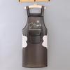 Waterproof Oil-Proof TPU Sleeveless Kitchen Apron with Multi-Pocket Storage, Simple and Stylish Design, Customizable.