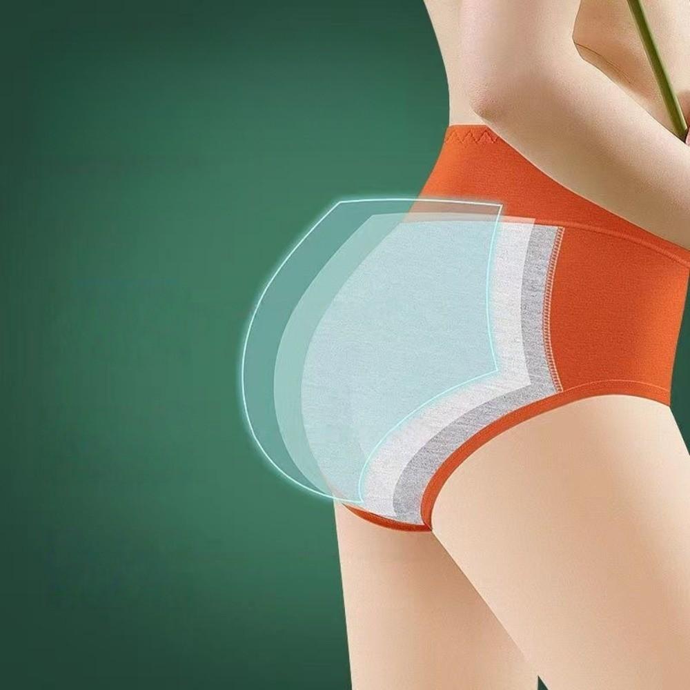 Leak Proof Menstrual Briefs High Waist Physiological Underwear Simple Period Pants  Women