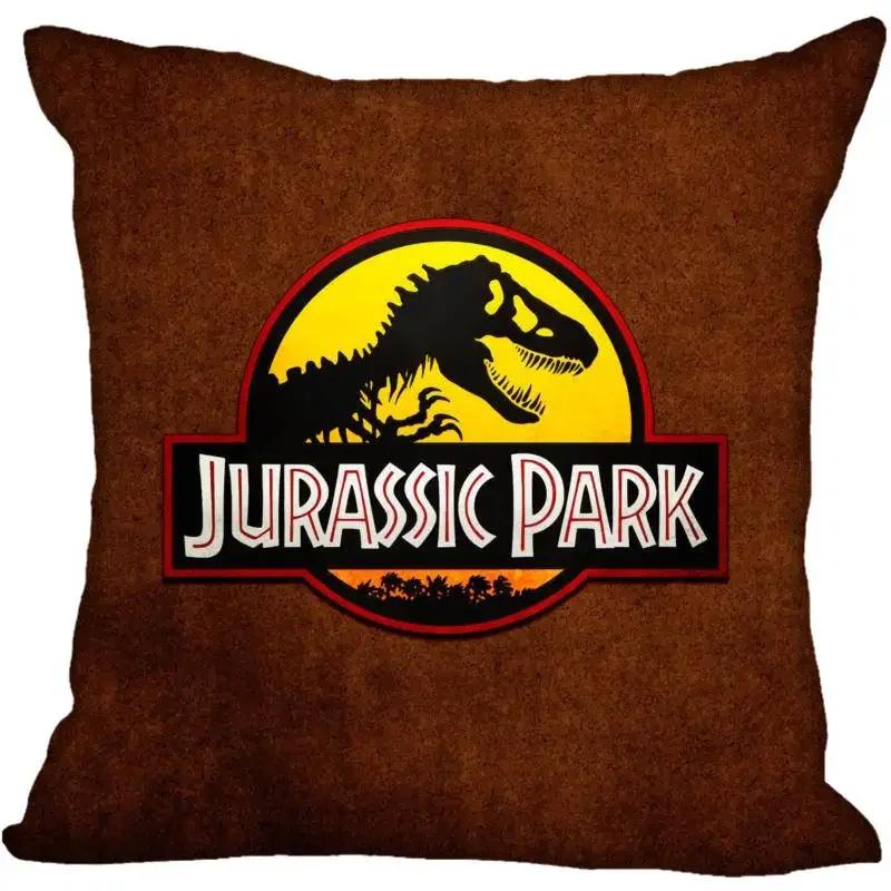 Custom Jurassic Park Logo Square Pillowcase Custom Zippered Pillow Cover Case 45x45cm(One Side)