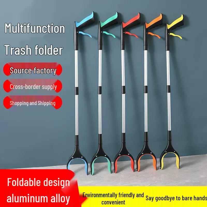 Premium Folding Aluminum Trash Grabber for Household and Sanitation Use