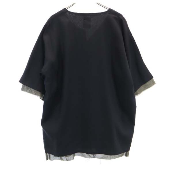 unused VAST222 20ss Short sleeve Layered Skipper Cut 2 black Men's Used