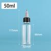 PET Jelly Bottle with Rotating Cap - Liquid Pigment Dropper, Refillable, Available in 60/80/100/200ml Sizes